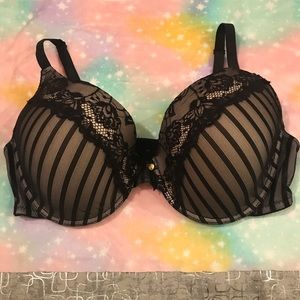 Adrienne Vittadini Lace Black Bra